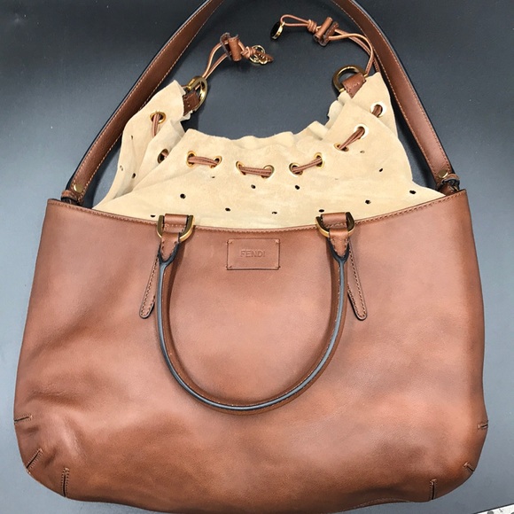 Fendi Handbags - Fendi Borsa Coilisse Vitello Drawstring Satchel